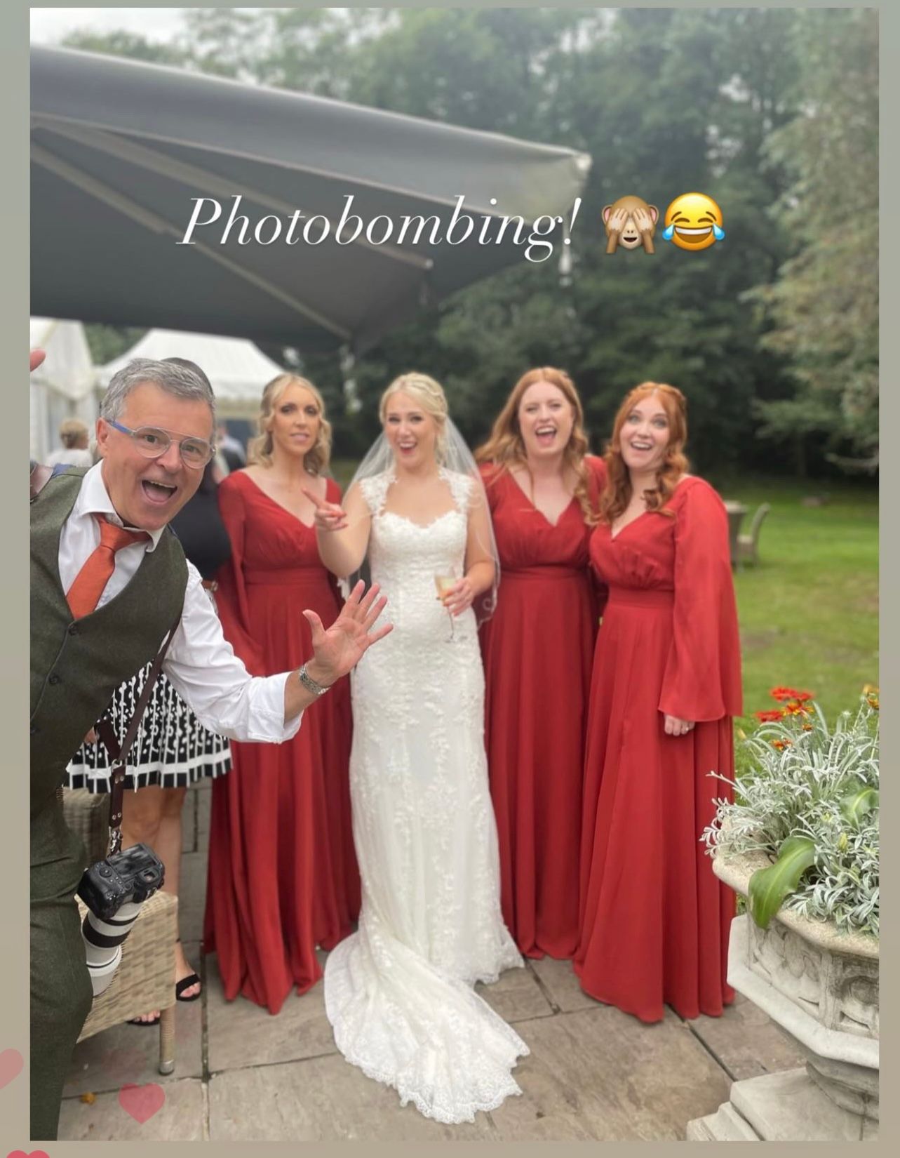 graham davies photobombing wedding