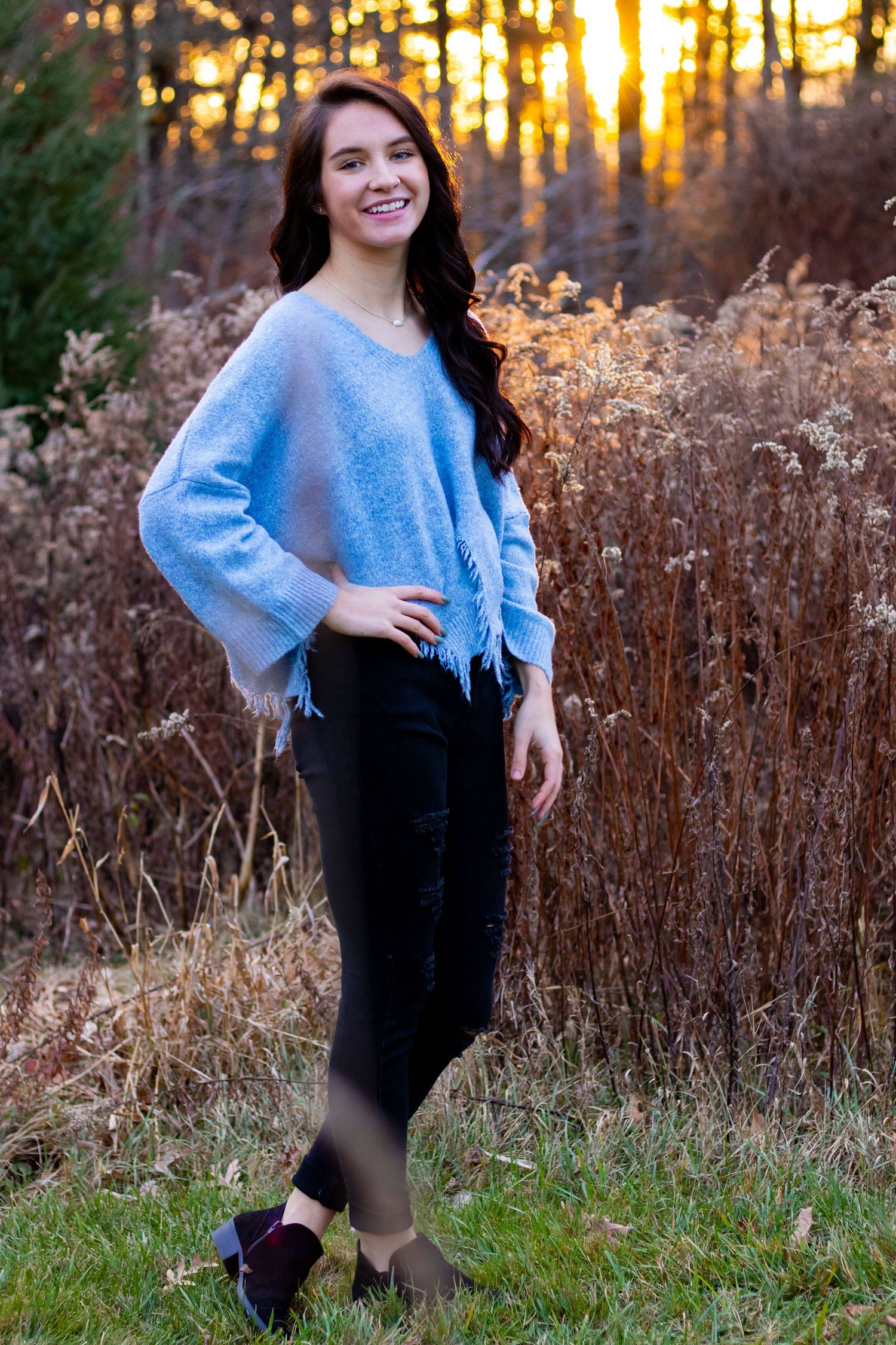 senior girl sunset portrait Manchester, Connecticut 2021