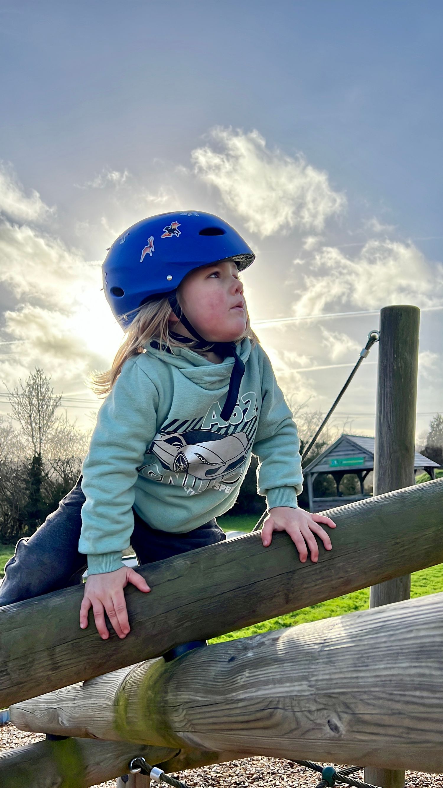 Conquering the climbing frame