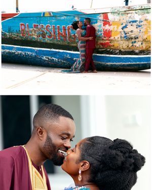 Romantic couples sharing intimate moments against colorful backdrops showing love and affection.