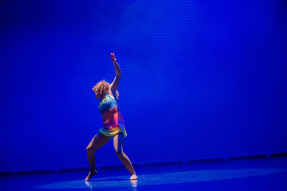 A solo dancer  during the 2023 Metamorphosis dance performance photographed by Sean Openshaw.
