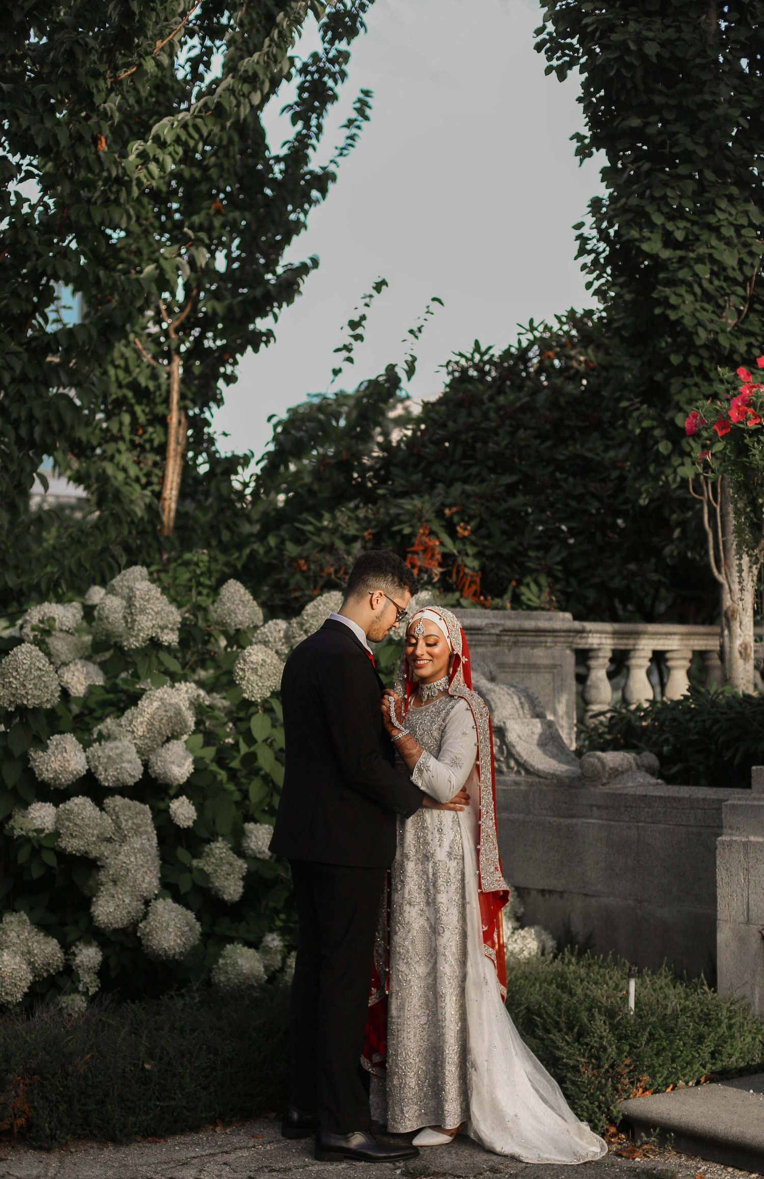 Arab and pakistani wedding with bride and groom in Vancouver