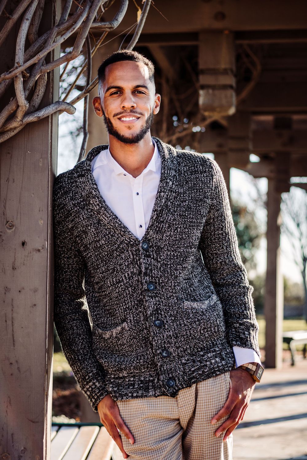 Professional portraits at a park in Fresno, California