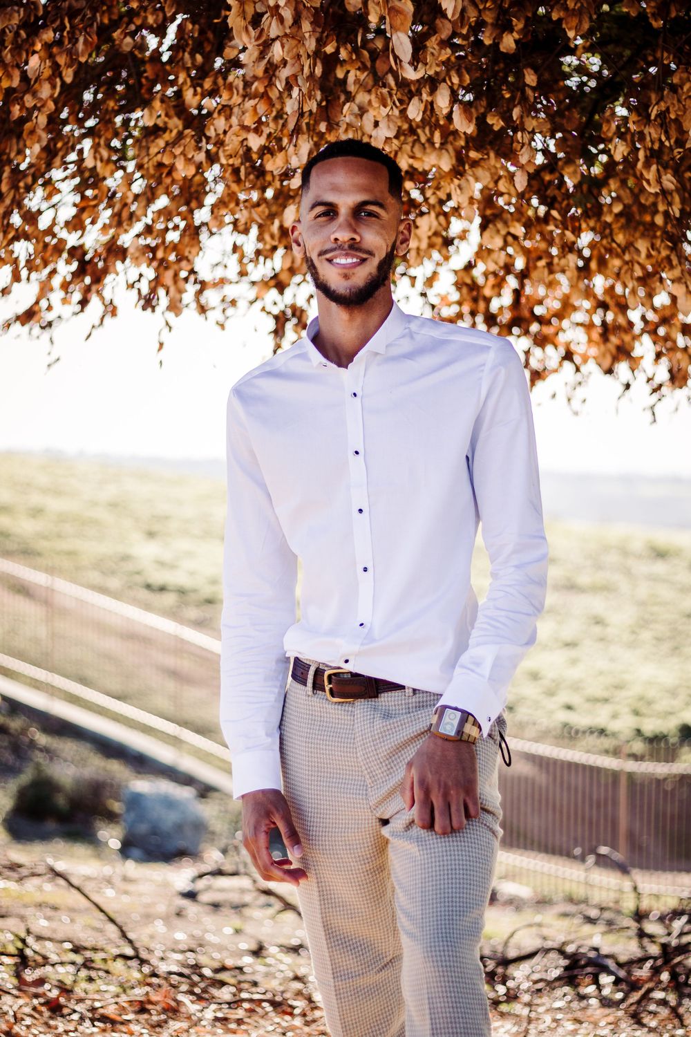 Professional portraits at a park in Fresno, California