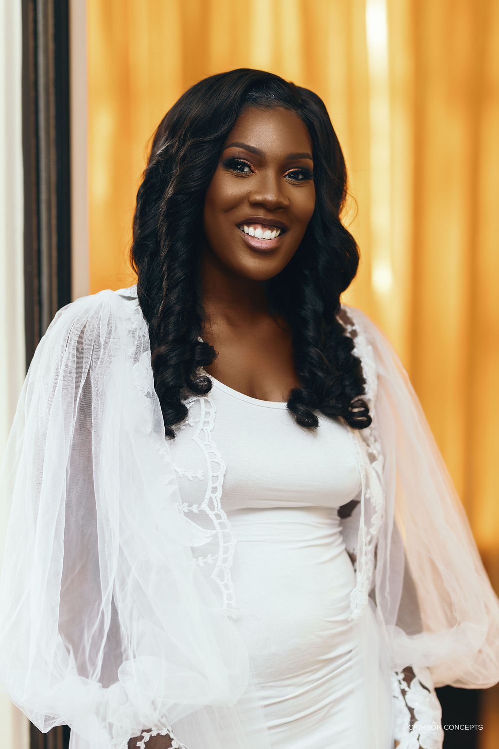photograph of a beautiful bride in her morning gown