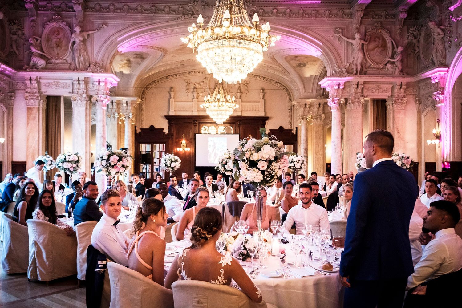 TLOOK photographe de mariage de style documentaire, Beau Rivage Palace à Lausanne soirée