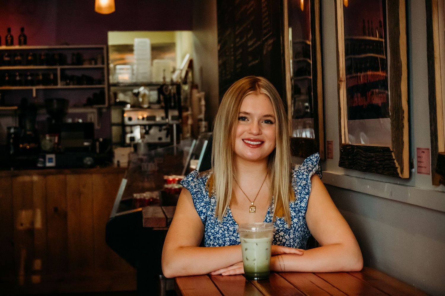 high school graduate in coffee shop
