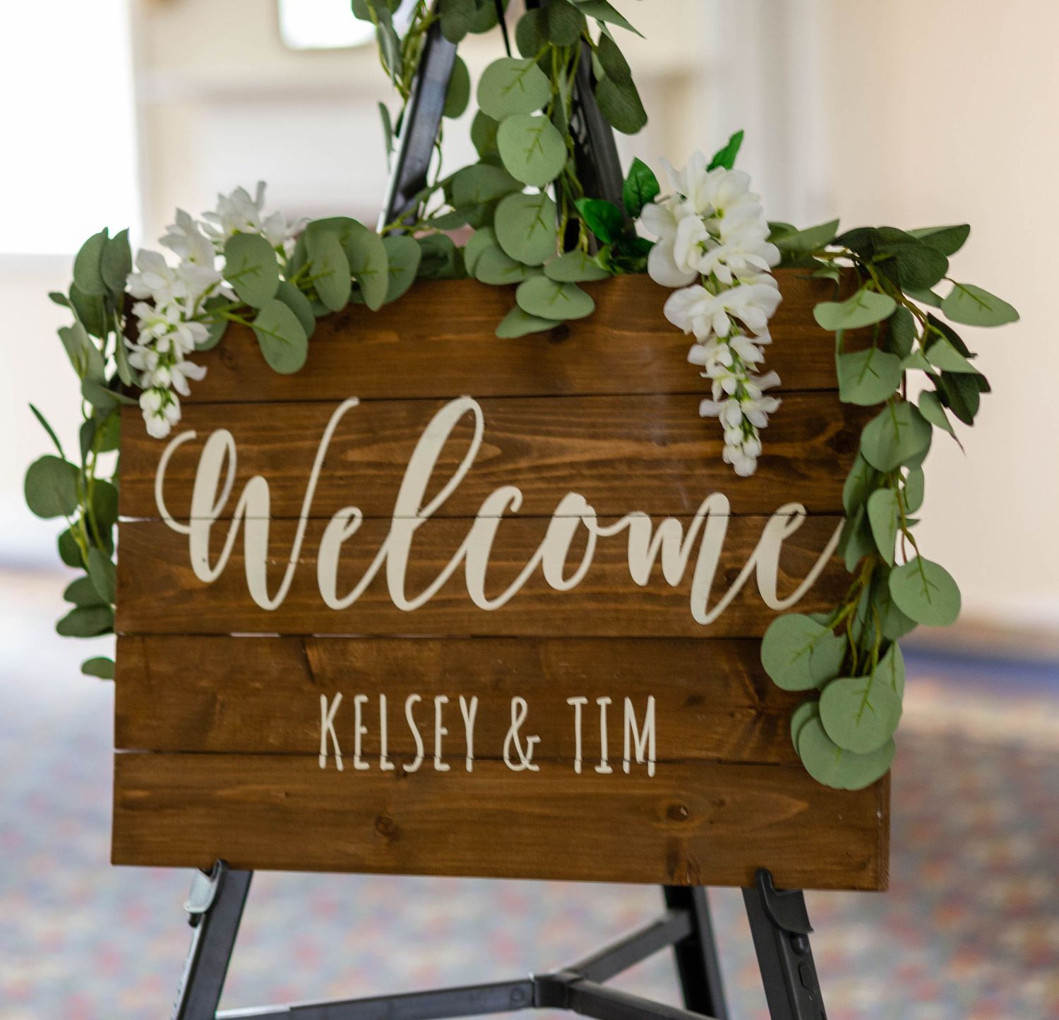 welcome sign at a wedding
