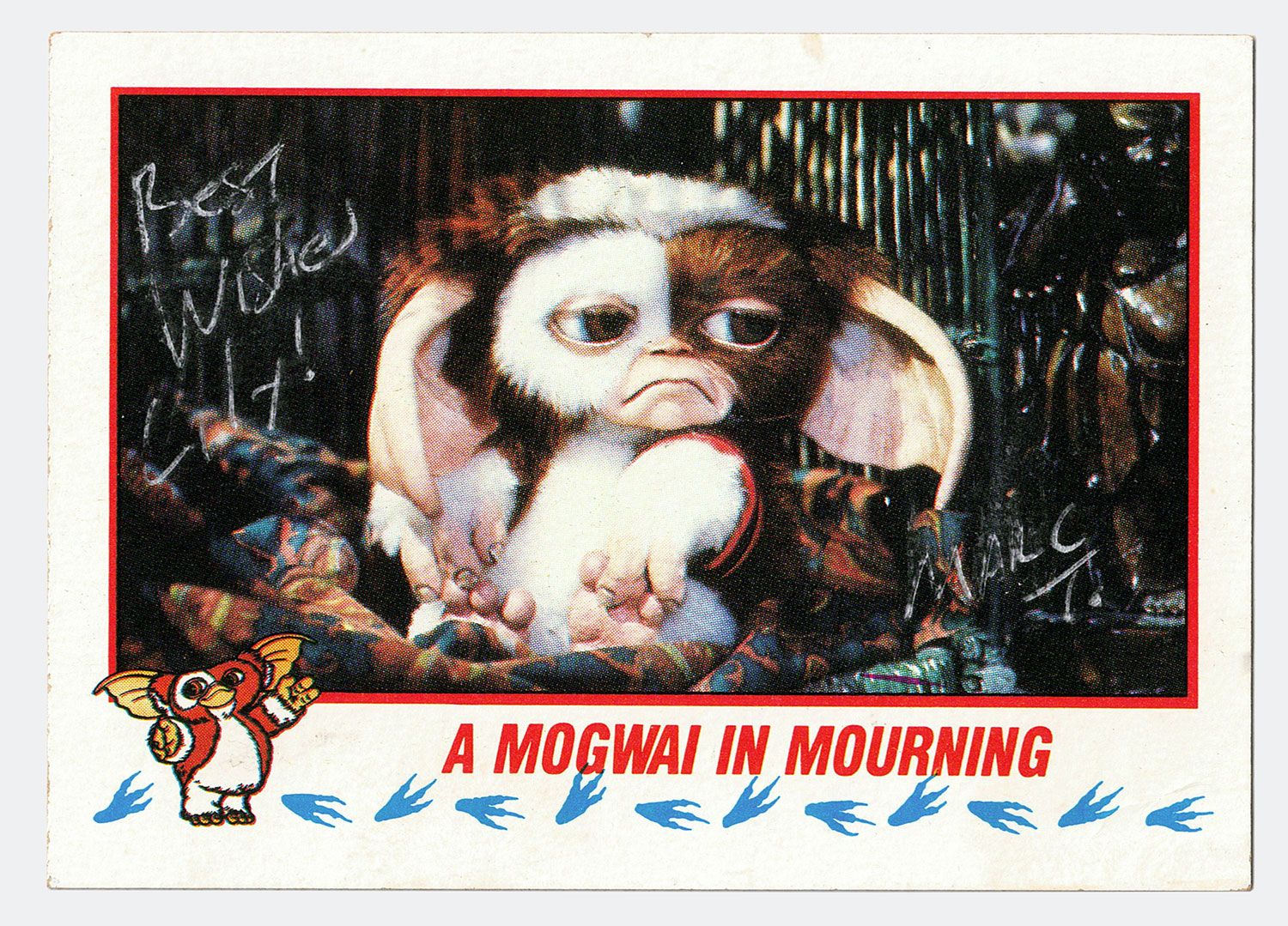 Signed Gremlins 2 movie trading card