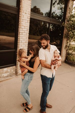 downtown family photography session with two little ones