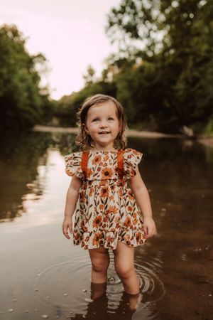 childhood photography in the creek