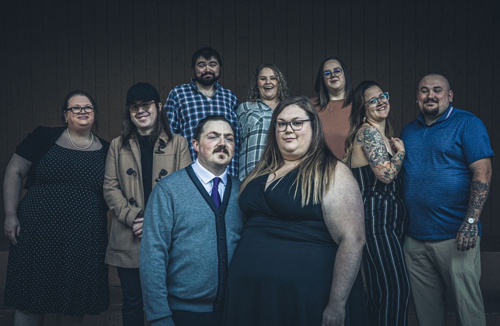 A dramatic group photo