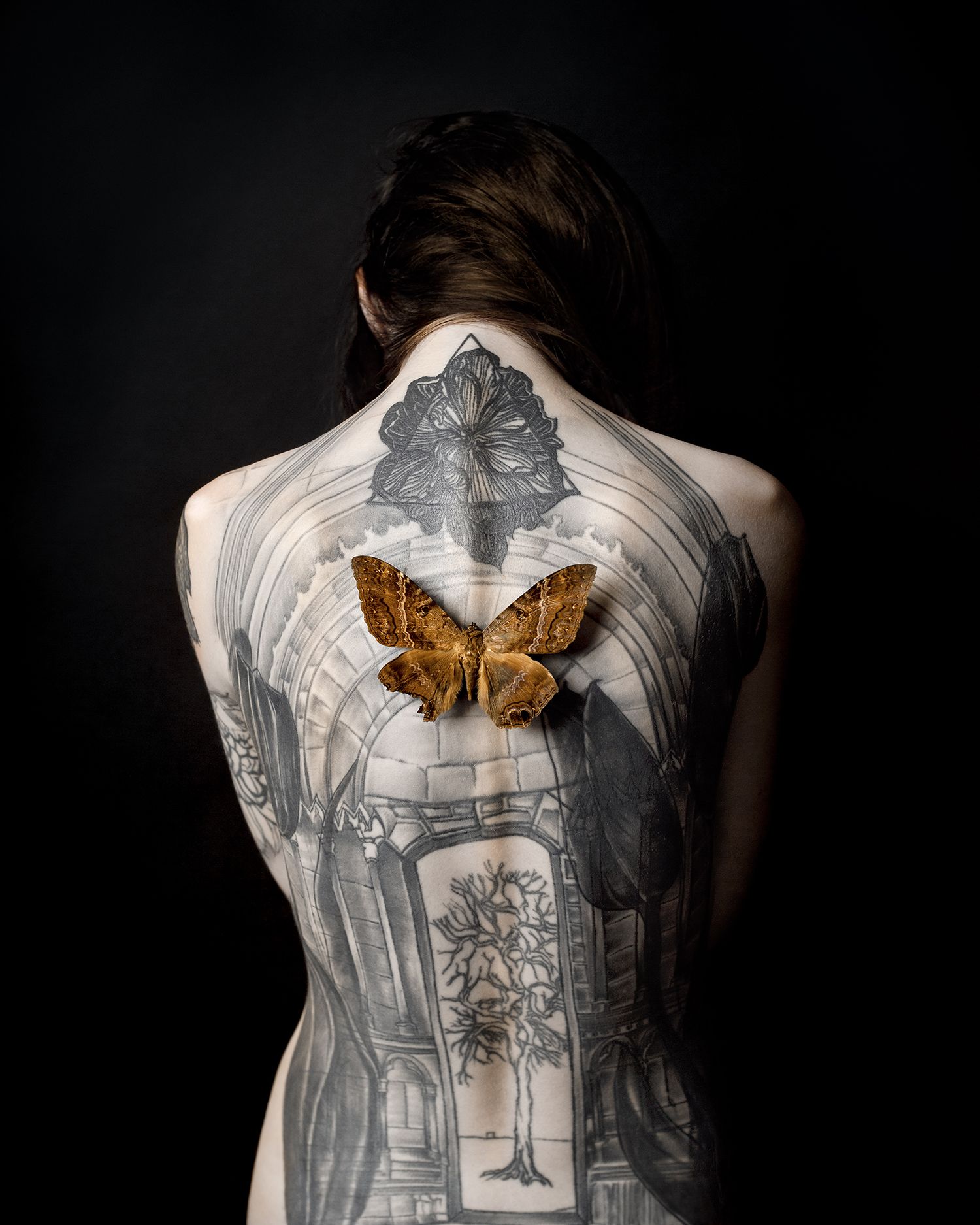 portrait on mental health with tattoos