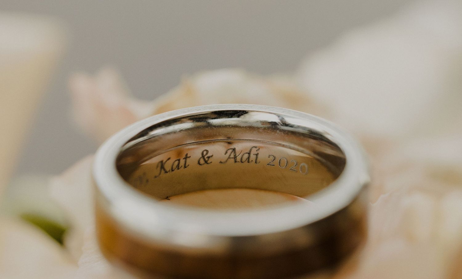 E Noelle Photography in-home wedding in Hidden Hills Los Angeles, groom ring detail shot