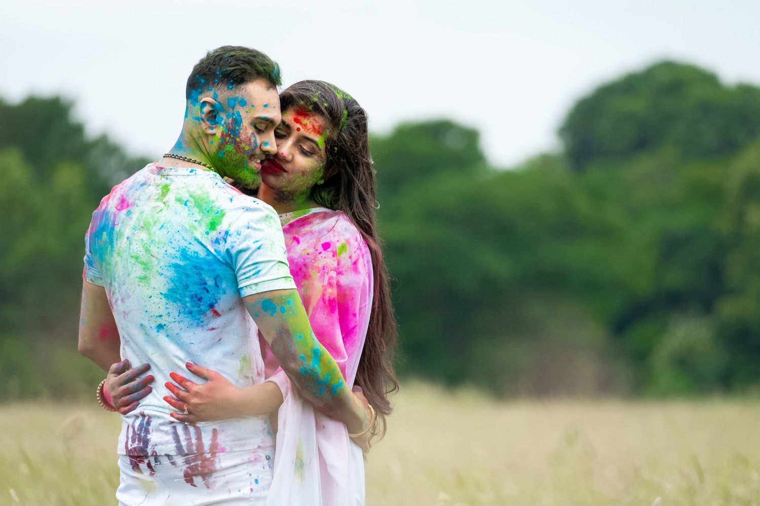 The super hot Sunny & Nima at their Holi themed Prewed shoot