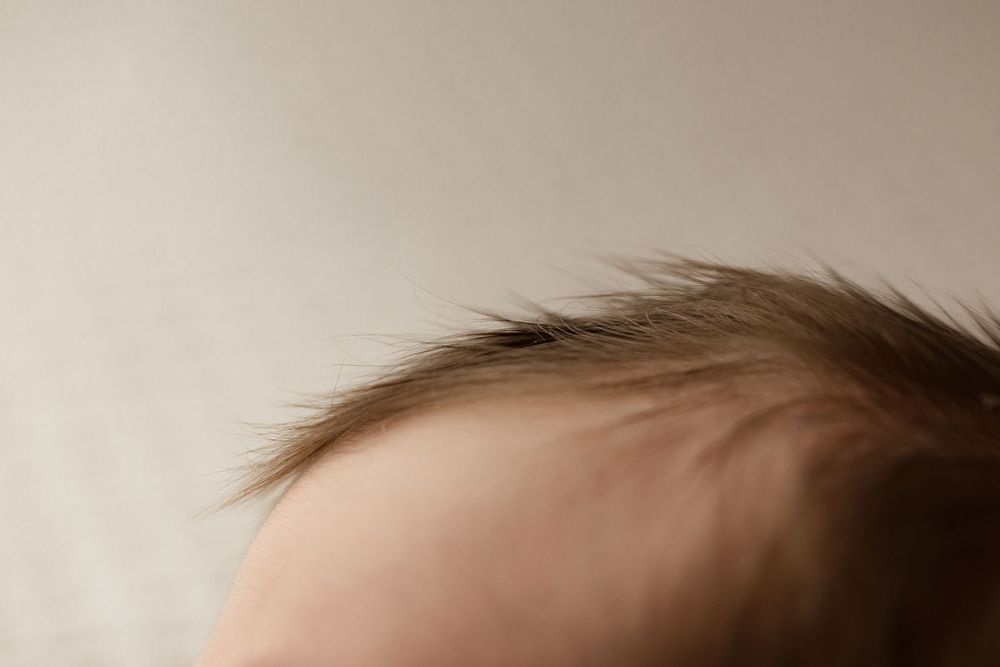 macro images of newborns hair