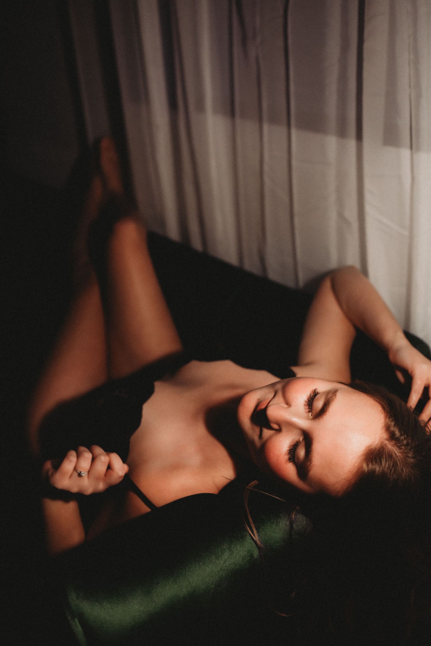 Nighttime boudoir.