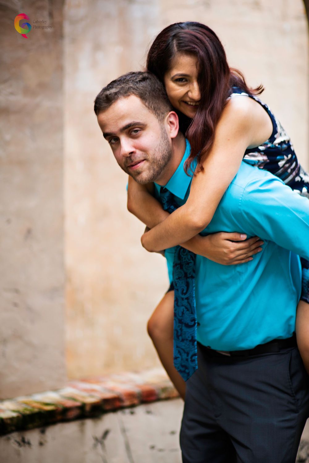 Posed Engagement Photo Bride and Groom