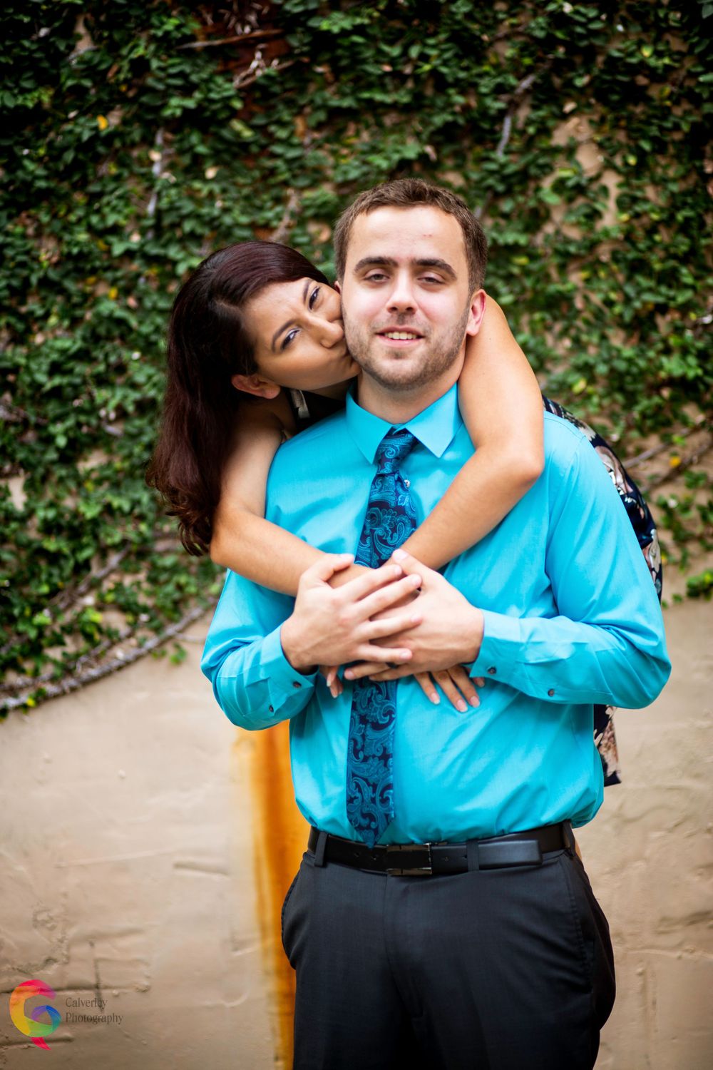 Fiancé Bride and Groom Engagement Photo Posed