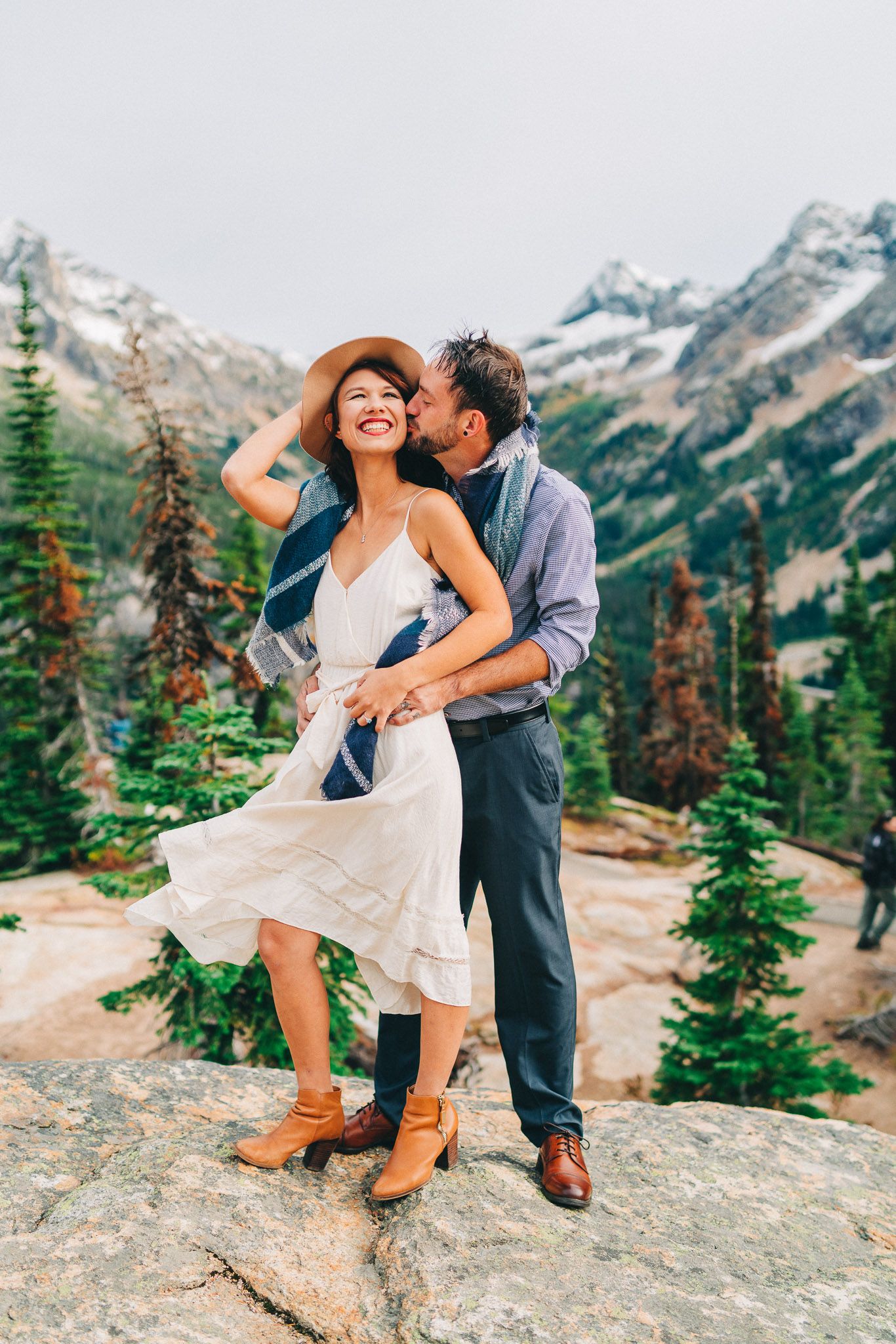 Epic outdoor engagement session close near Diablo Lake HWY 20