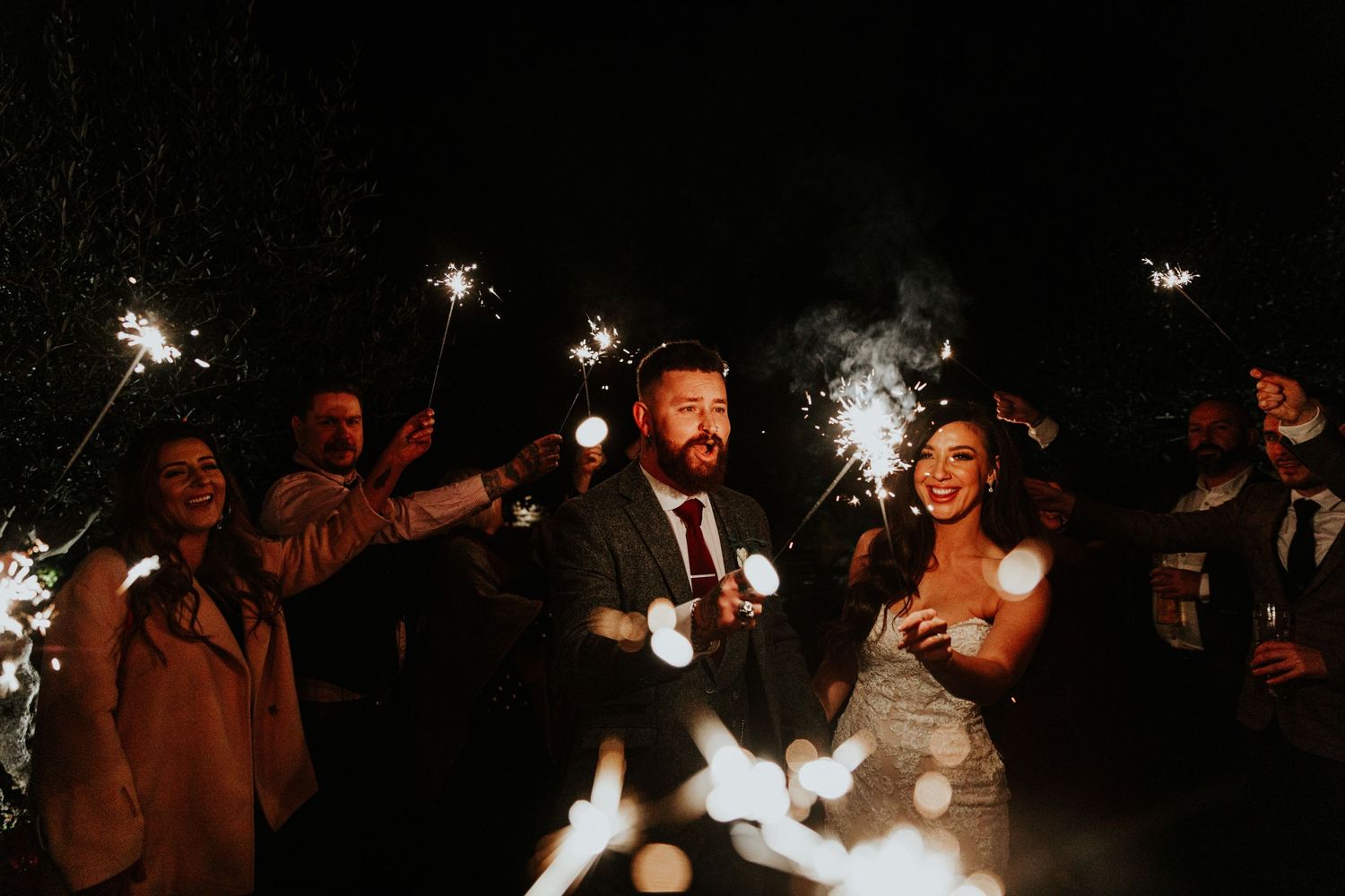 bbristol wedding photographer , planning a bristol wedding , sparklers