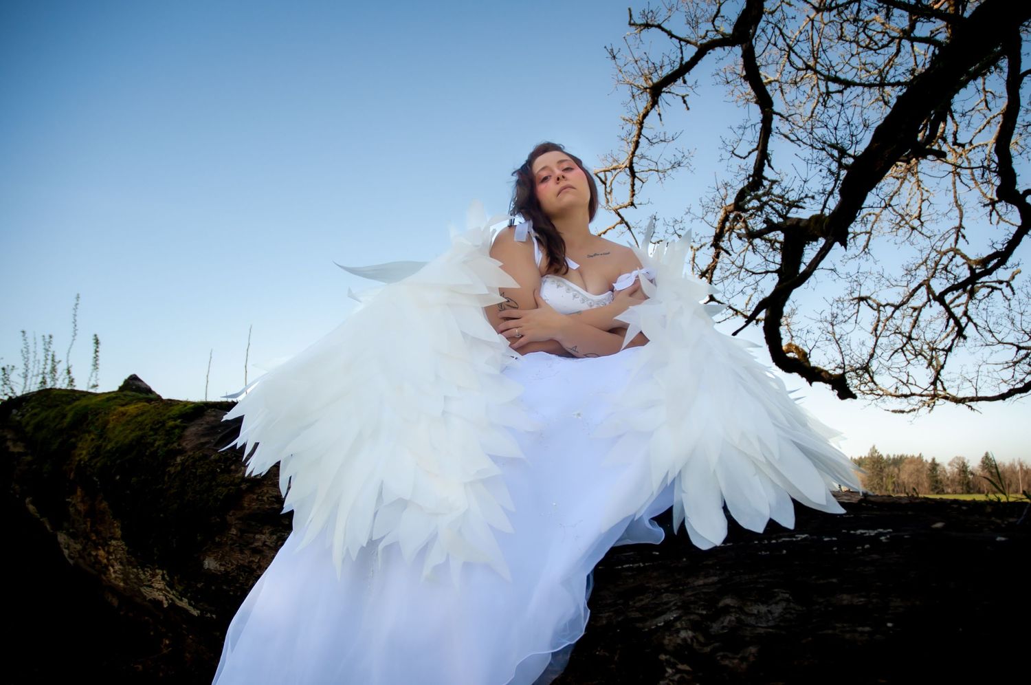 Boudoir Photography with props such as wings