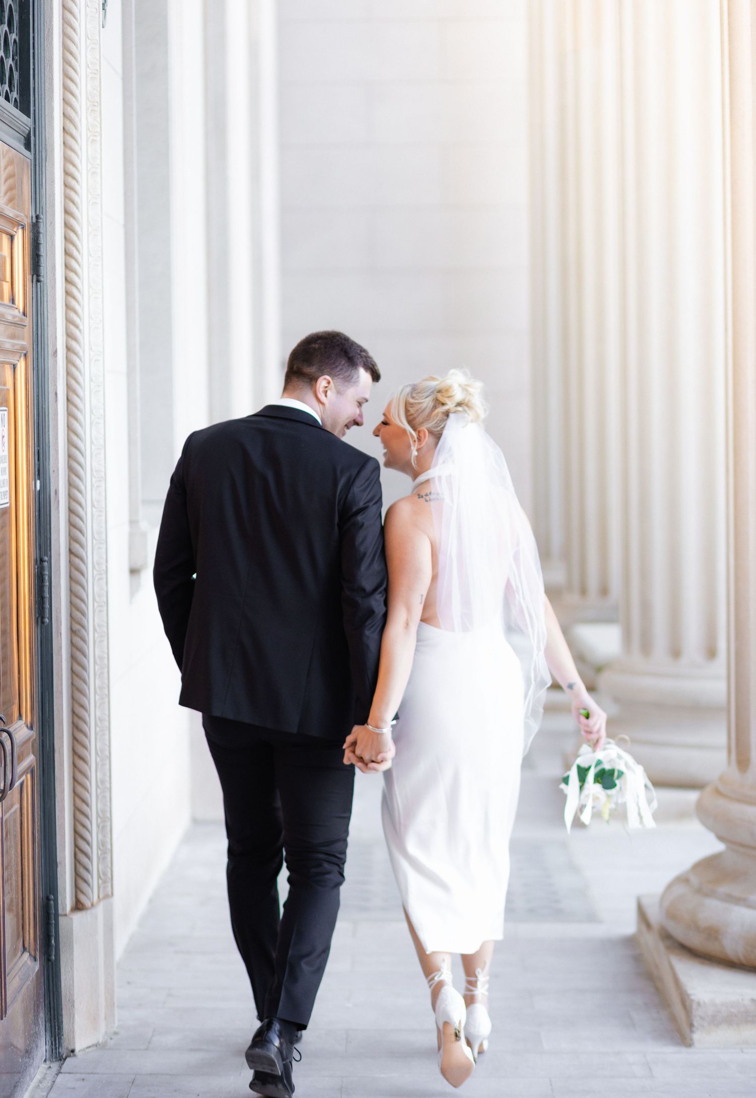 Wedding elopement at the courthouse in Charlotte, NC.