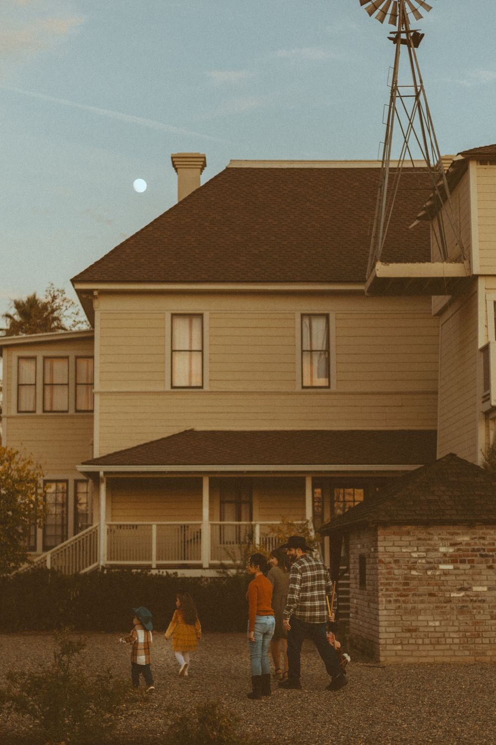 local family session at blue hour