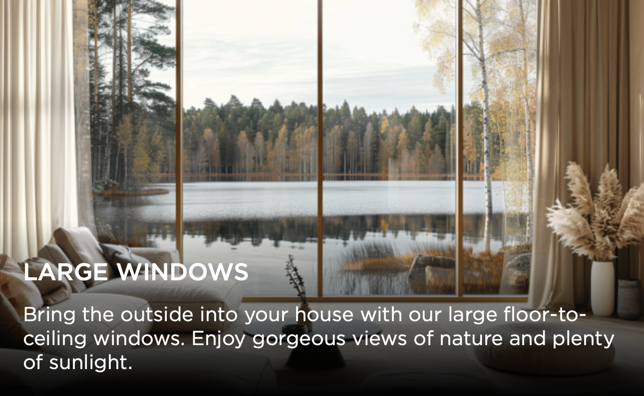 Modern modular house with dark exterior panels and floor-to-ceiling windows in desert environment.