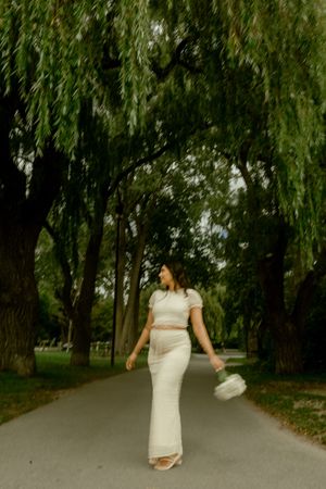 Trendy blurry shot of a pregnant girl from a maternity shoot in Toronto, Canada.