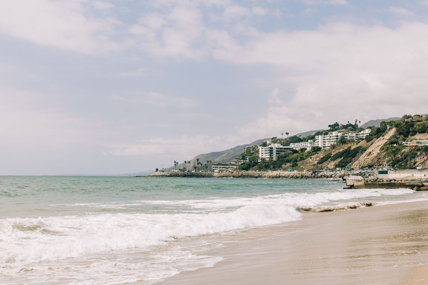 Coastal photography on beach in Los Angeles, California