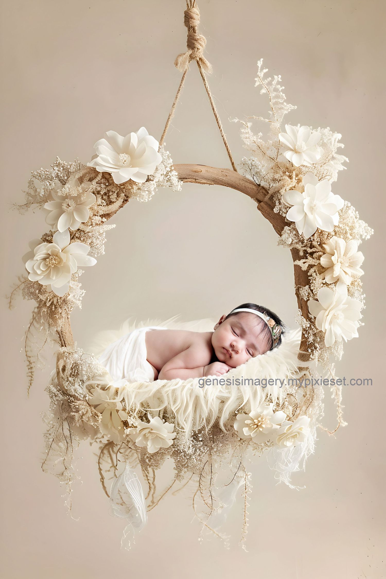 Fine art newborn photography Gold Coast using luxury hand-crafted props.