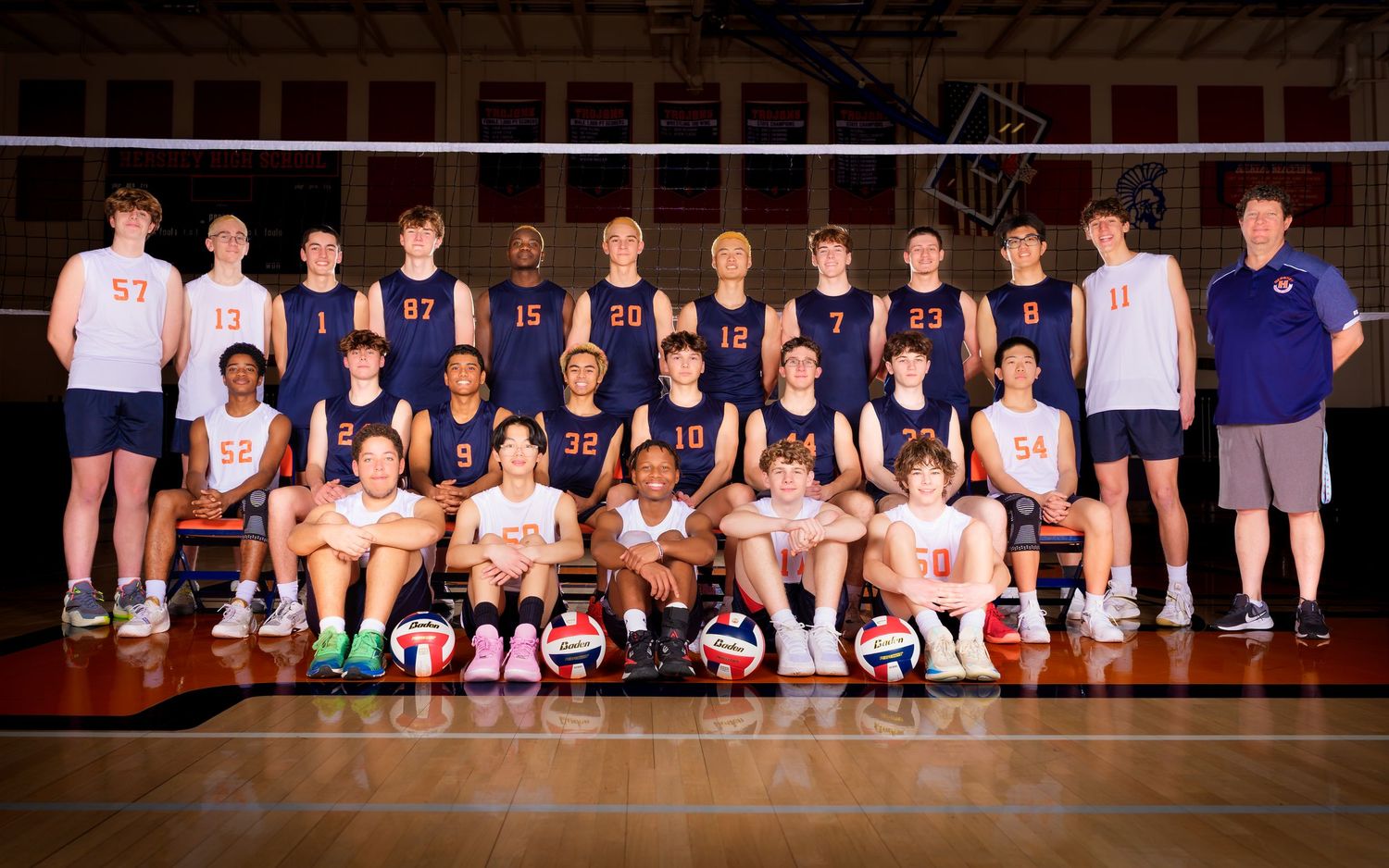 Hershey Trojans boys volleyball team photo, Central PA, by Deanna Fox, SportsFox Photography, Hershey PA