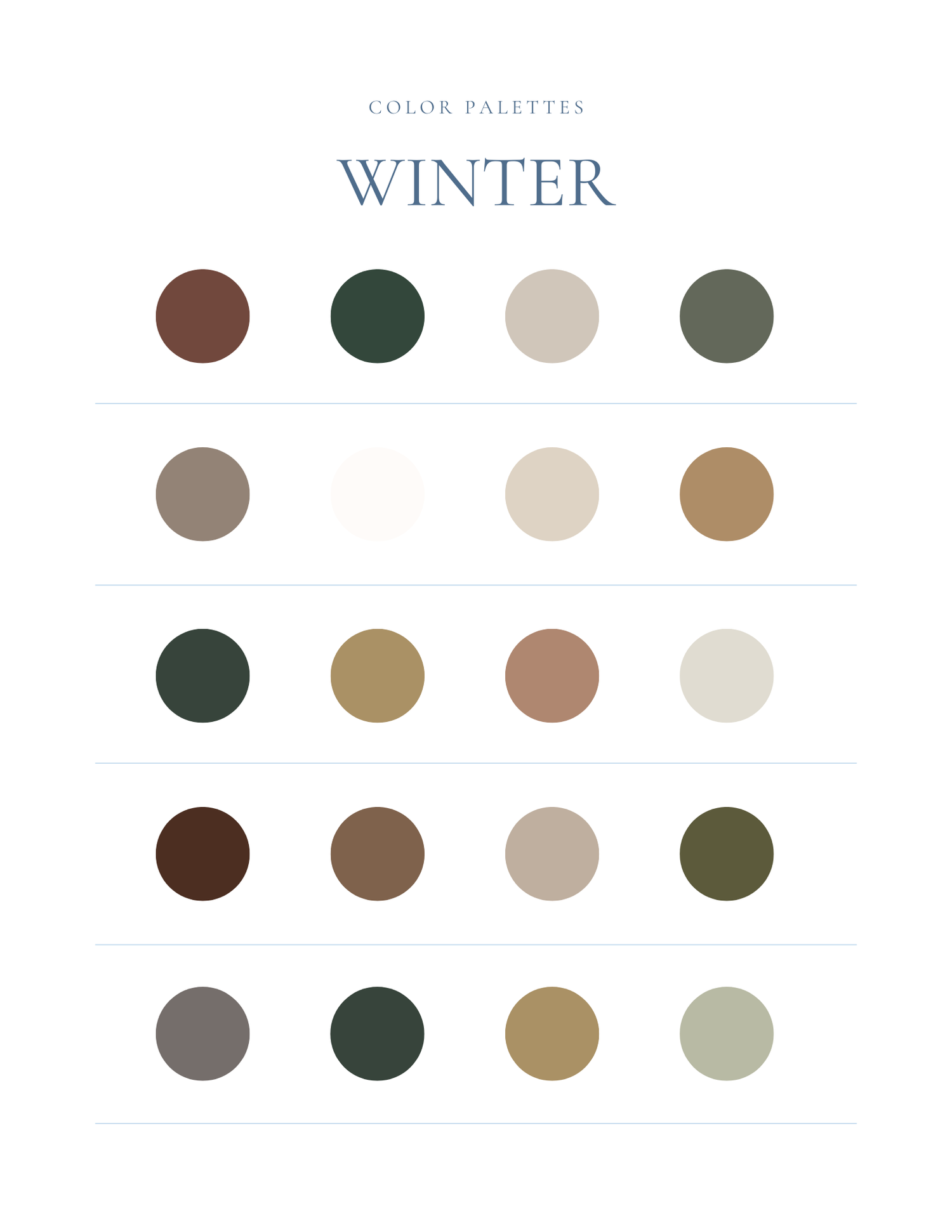 Central Virginia winter color palette inspiration.