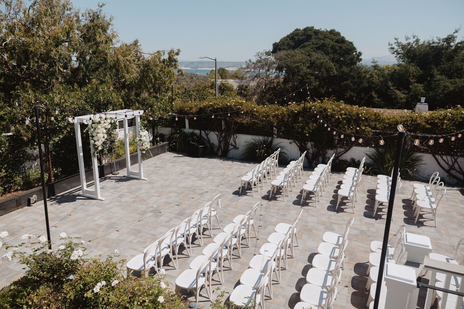 Perry House Monterey Wedding ceremony space