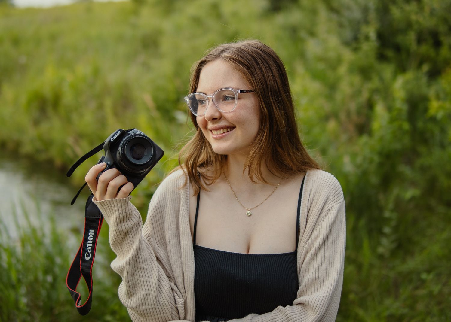 branding photo of local photographer in a field