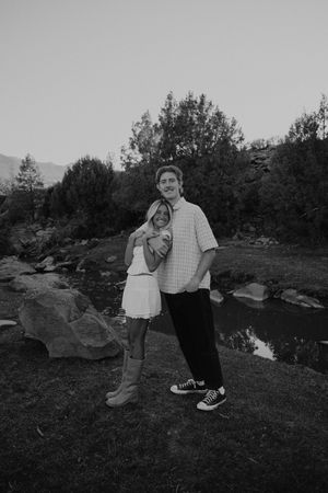 Engagement session in the Southern Utah mountains captured by a film photographer