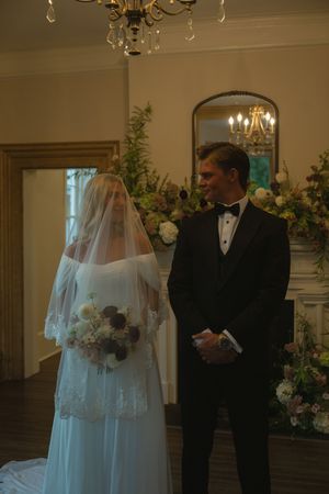 Bride and groom celebrating at The Bentley House in St. George, Utah