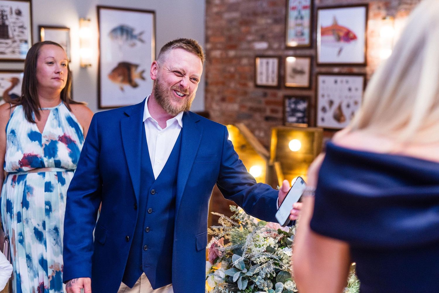 Natural and relaxed budget-friendly wedding photography at The Crows Nest, The Waterfront, Barton Marina