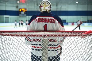 Hockey game portrait