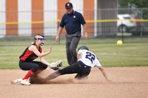Softball action