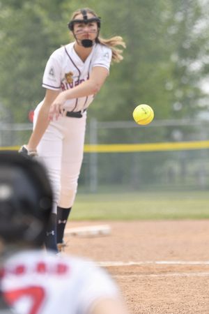 Softball action