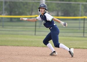 Softball action