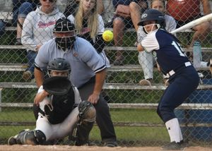 Softball action