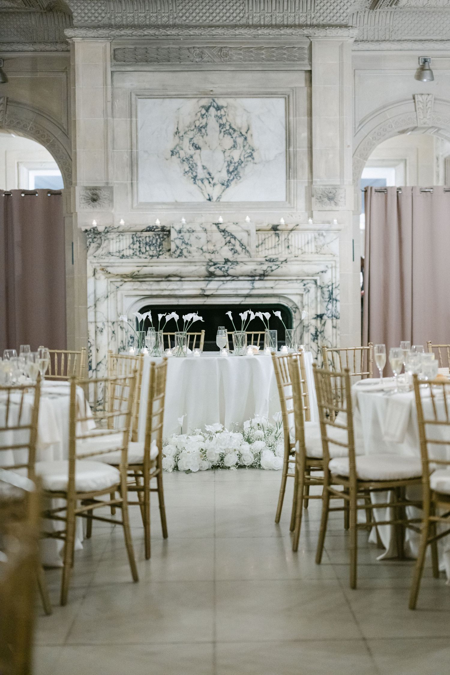 The Armour House Wedding in Lake Forest, IL - Reception Space Details