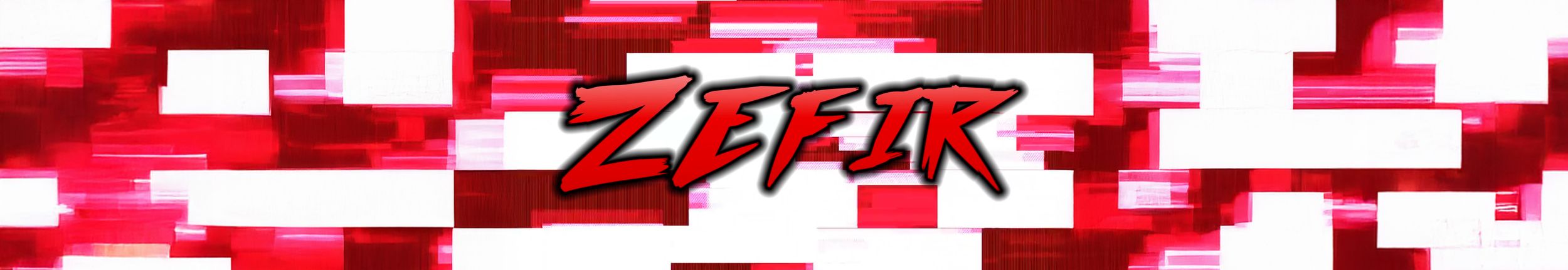 Glitch art design featuring red static and digital artifacts.