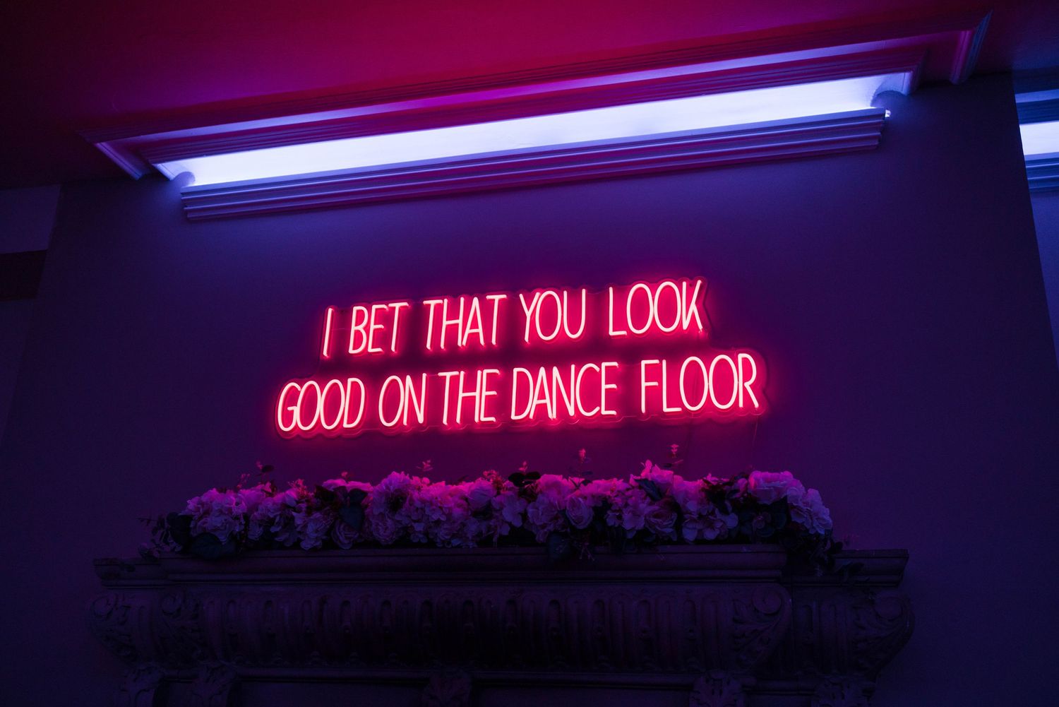 Eastington Park wedding photographer Zara Davis Photography Gloucestershire Cotswolds Neon sign writing