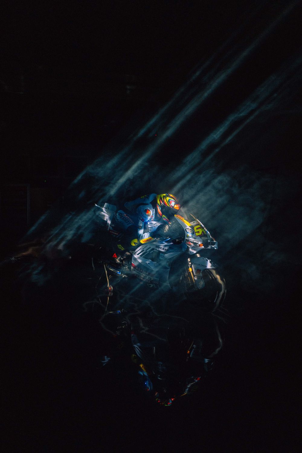 A sequence of glowing blue crabs moving across a dark background in a dynamic motion study.