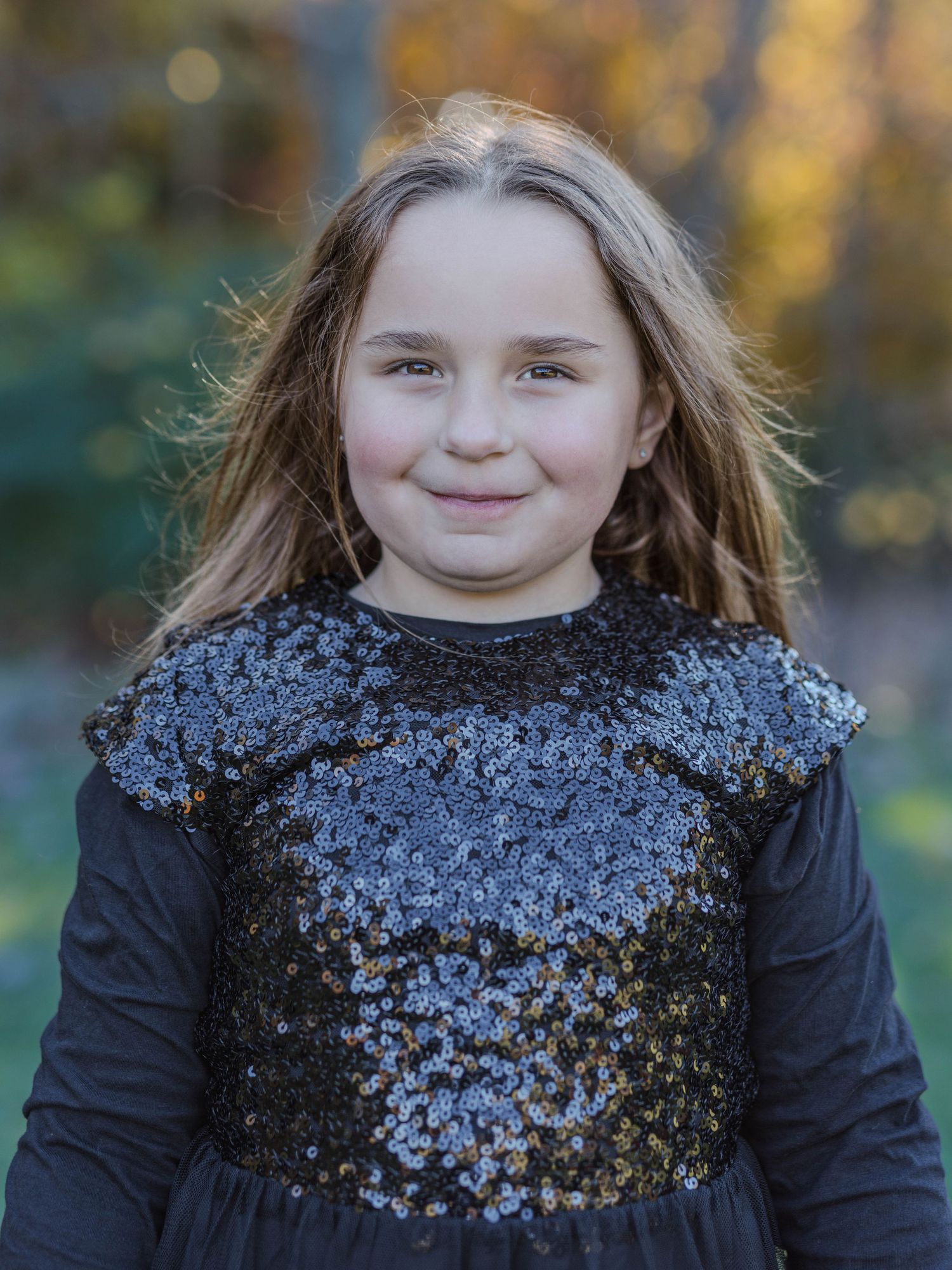 Kids fall portrait in black clothing in Windsor Ontario by Tasha Cannaday Photography