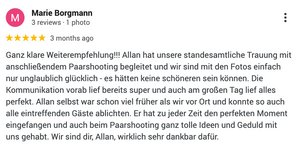 Hochzeitsfotograf Berlin Pankow 5 Sternen top Bewertung